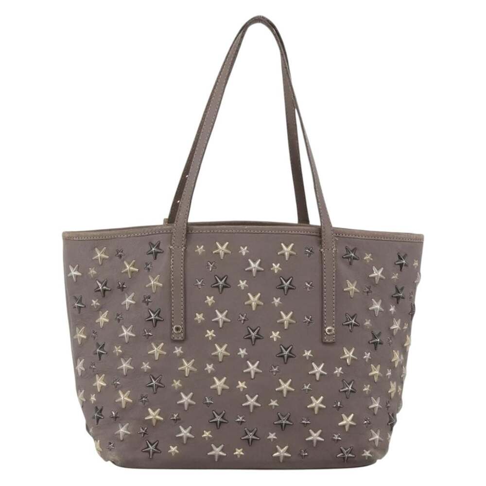 Jimmy Choo Leather Sasha Tote Bag Gray